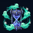 Keystone Ghost — a runed hourglass circled by ghosts